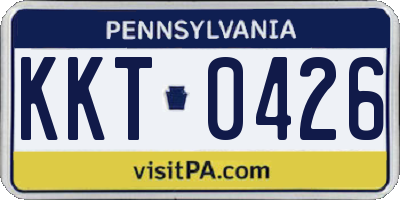 PA license plate KKT0426