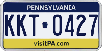 PA license plate KKT0427