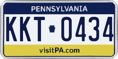 PA license plate KKT0434