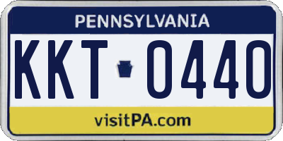 PA license plate KKT0440