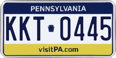 PA license plate KKT0445