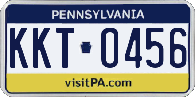 PA license plate KKT0456