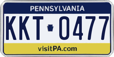 PA license plate KKT0477