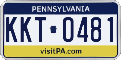 PA license plate KKT0481