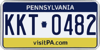 PA license plate KKT0482