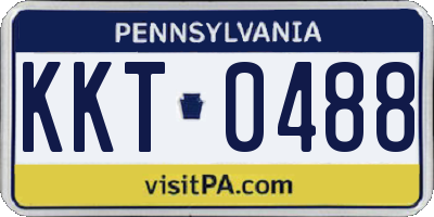 PA license plate KKT0488