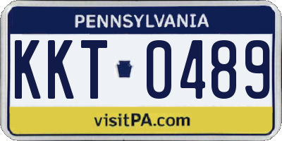 PA license plate KKT0489
