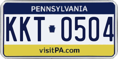 PA license plate KKT0504