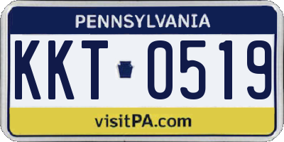 PA license plate KKT0519