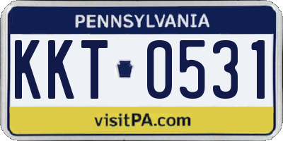 PA license plate KKT0531