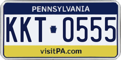 PA license plate KKT0555