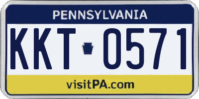 PA license plate KKT0571
