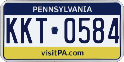 PA license plate KKT0584