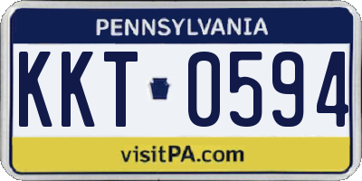 PA license plate KKT0594
