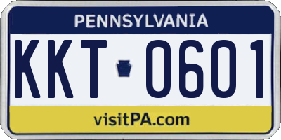 PA license plate KKT0601