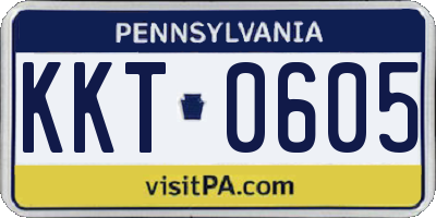 PA license plate KKT0605