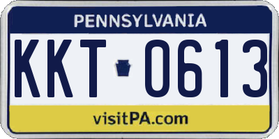 PA license plate KKT0613
