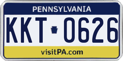 PA license plate KKT0626