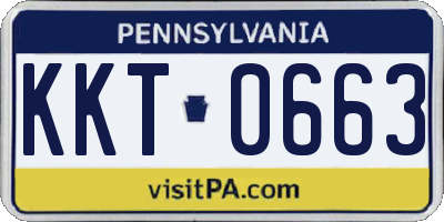 PA license plate KKT0663