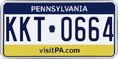 PA license plate KKT0664