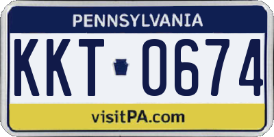 PA license plate KKT0674