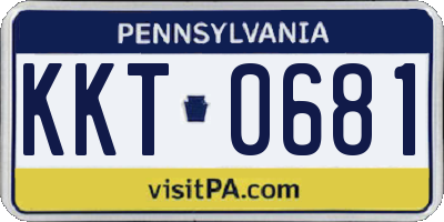PA license plate KKT0681