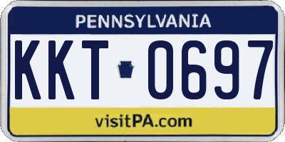 PA license plate KKT0697