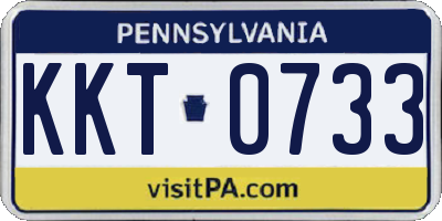 PA license plate KKT0733