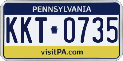 PA license plate KKT0735