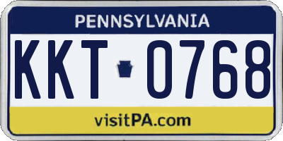 PA license plate KKT0768