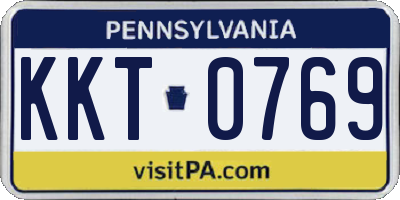 PA license plate KKT0769