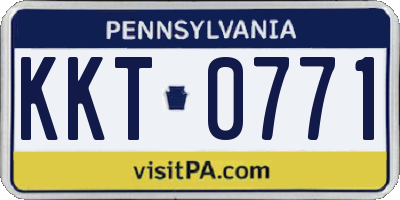 PA license plate KKT0771