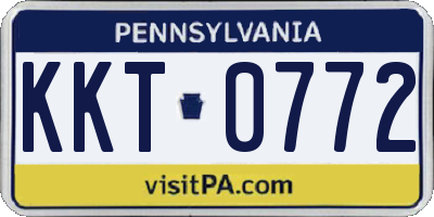 PA license plate KKT0772