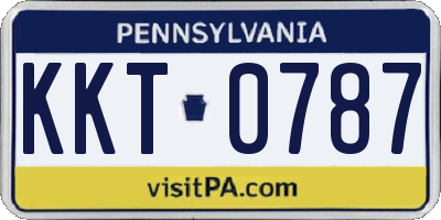 PA license plate KKT0787