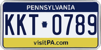 PA license plate KKT0789