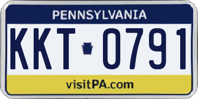 PA license plate KKT0791