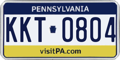 PA license plate KKT0804