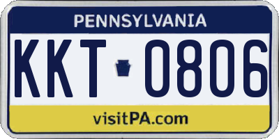 PA license plate KKT0806