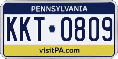 PA license plate KKT0809