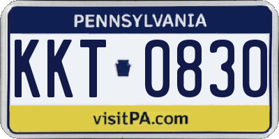 PA license plate KKT0830