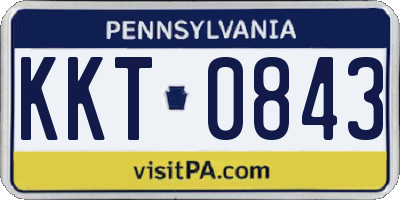 PA license plate KKT0843