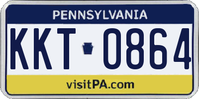 PA license plate KKT0864