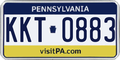 PA license plate KKT0883