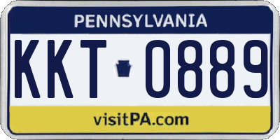 PA license plate KKT0889