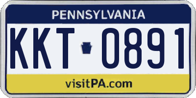PA license plate KKT0891