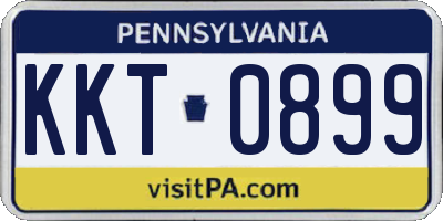 PA license plate KKT0899