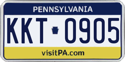 PA license plate KKT0905