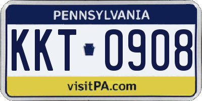 PA license plate KKT0908
