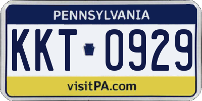 PA license plate KKT0929