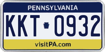 PA license plate KKT0932